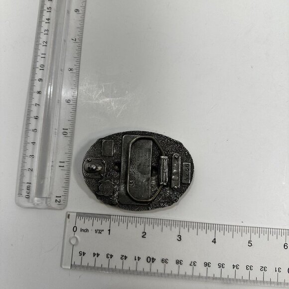 Cabelas Belt Buckle Elk Antlers Sidney Nebraska Belts Buckles Vtg Hunting - Picture 5 of 5